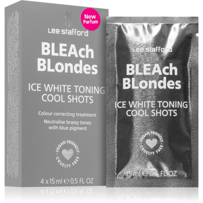 Lee Stafford Bleach Blondes Ice White Intensive Treatment For Blonde And Grey Hair 4x15 Ml