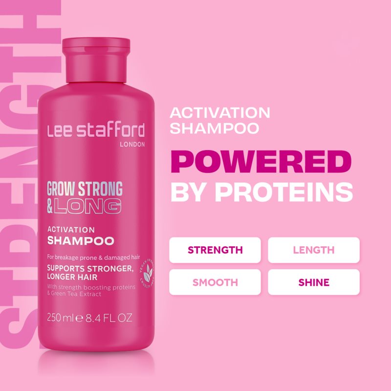 Lee Stafford Grow Strong & Long hair shampoo for hair growth and strengthening from the roots 250 ml