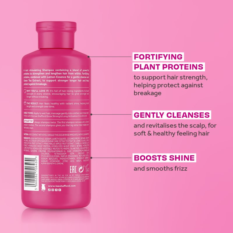 Lee Stafford Grow Strong & Long hair shampoo for hair growth and strengthening from the roots 250 ml