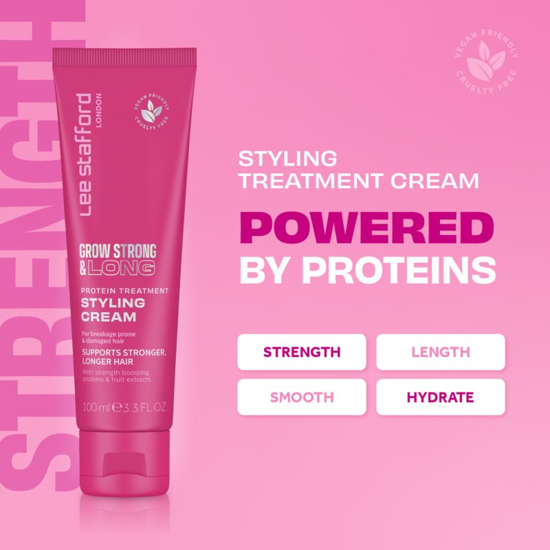 Lee Stafford Grow Strong & Long Styling Cream Styling Cream With Protein 100 Ml