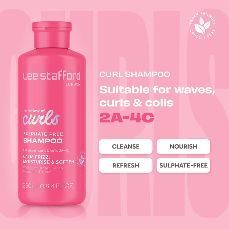 Lee Stafford For The Love Of Curls Shampoo shampoo for wavy and curly hair 250 ml