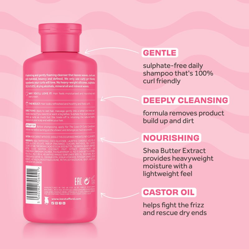 Lee Stafford For The Love Of Curls Shampoo shampoo for wavy and curly hair 250 ml