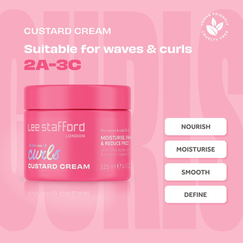 Lee Stafford For The Love Of Curls Custard Cream Crème Coiffante Définition Des Boucles 125 Ml