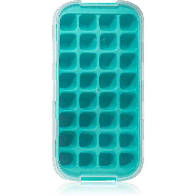 Lékué Industrial Ice Cube Tray with Lid silikónová forma na ľad farba Turquoise 1 ks