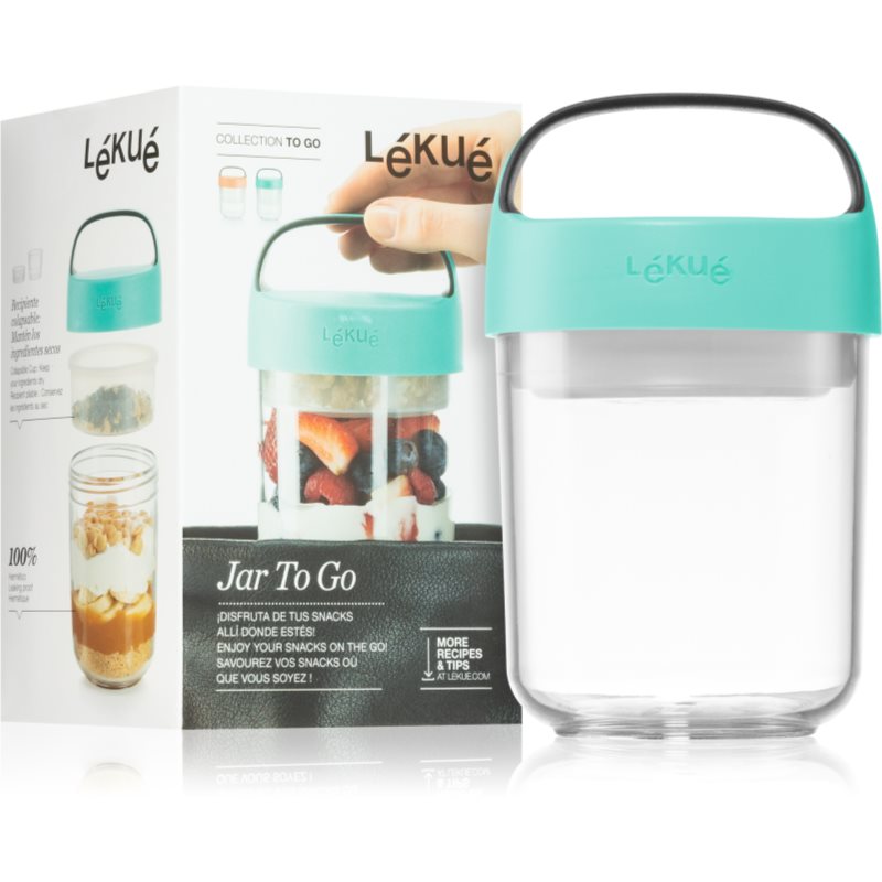 Lékué Jar To Go коробка для обіду малий колір Turquoise 400 мл