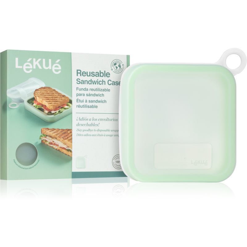 Lékué Reusable Sandwich Case Silicone Case For Sandwiches Colour White 1 Pc