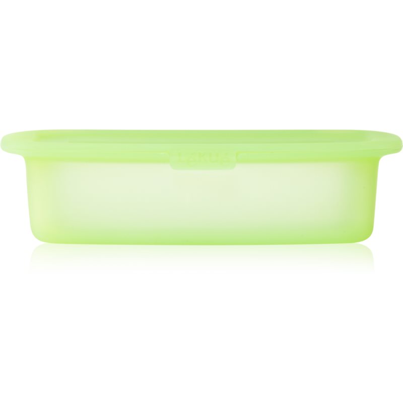 Lékué Reusable Silicone Box контейнер для зберігання харчових продуктів колір Translucent Green 500 мл