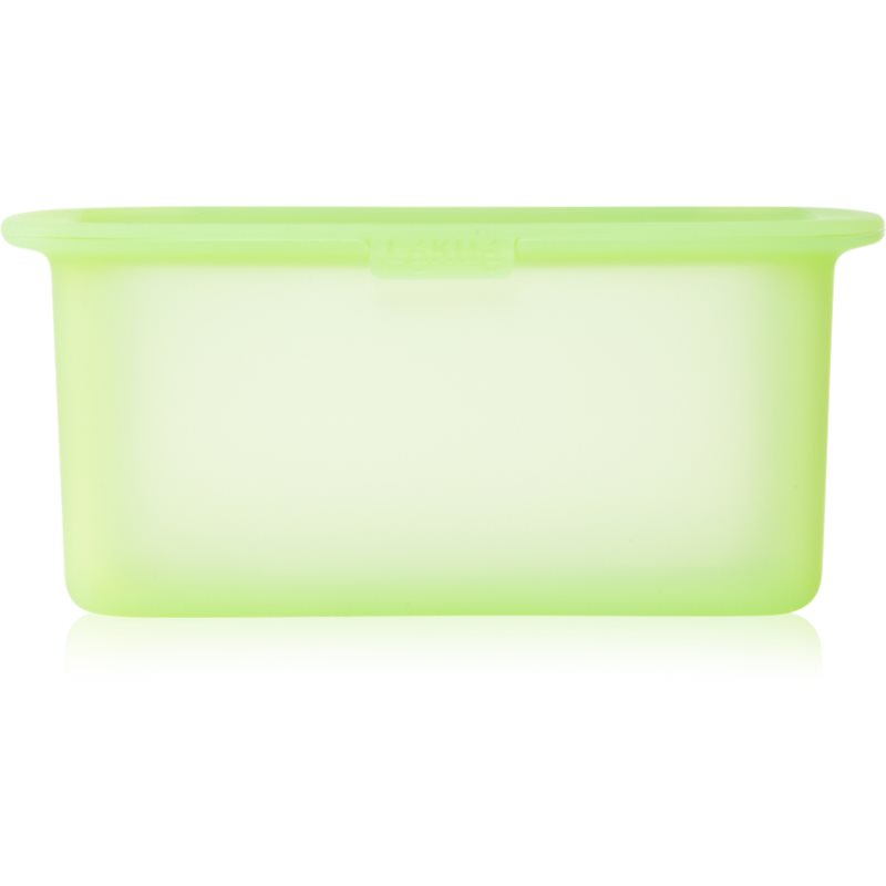 Lékué Reusable Silicone Box контейнер для зберігання харчових продуктів колір Translucent Green 1000 мл