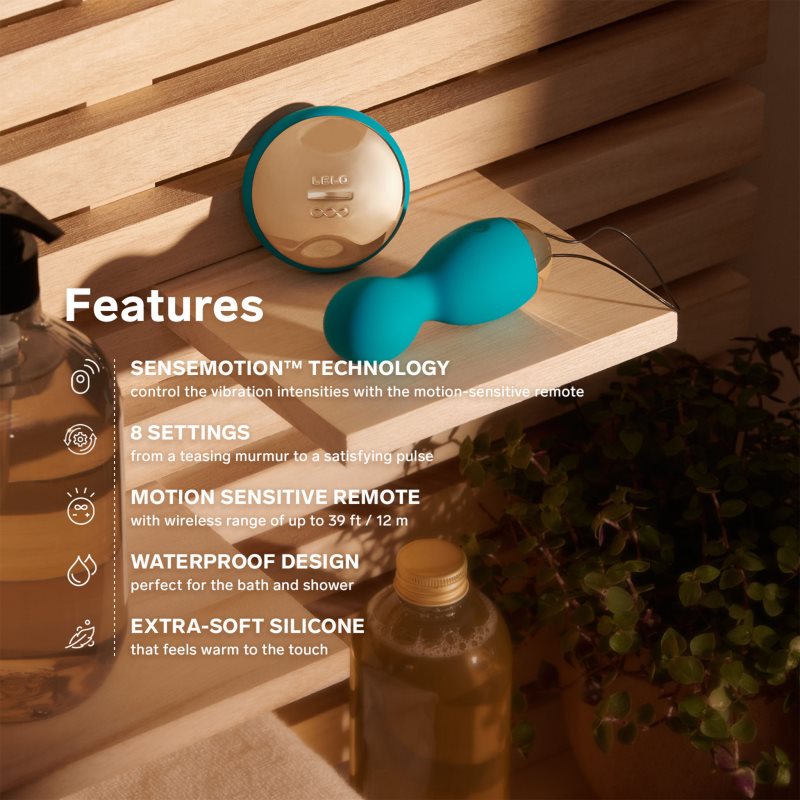 Lelo Hula Beads venušiny kuličky vibrační Deep Rose 10 cm (obrázek 3)