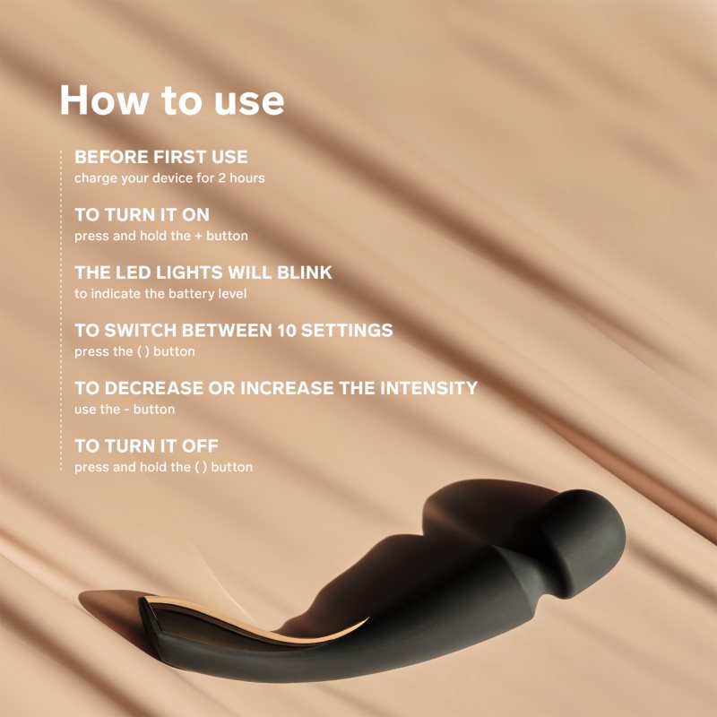 Lelo Smart Wand Massager 2 Large masážní hlavice a vibrátor Deep Rose 30 cm (obrázek 6)