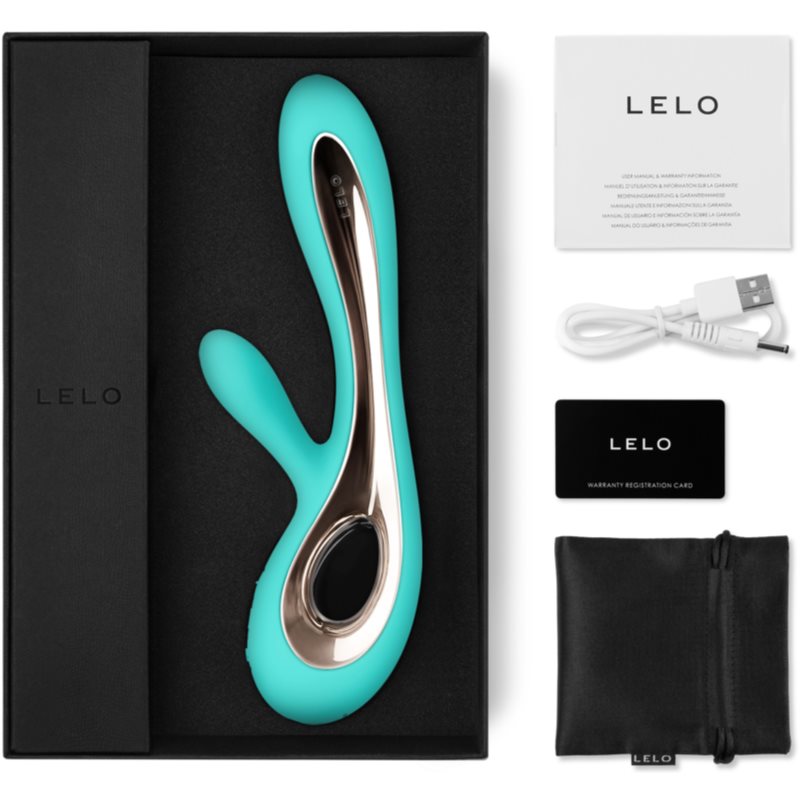 Lelo Soraya 2 Vibromasseur Muni D’un Stimulateur Clitoridien Aqua 22 Cm
