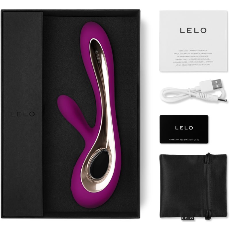 Lelo Soraya 2 Vibromasseur Muni D’un Stimulateur Clitoridien Deep Rose 22 Cm