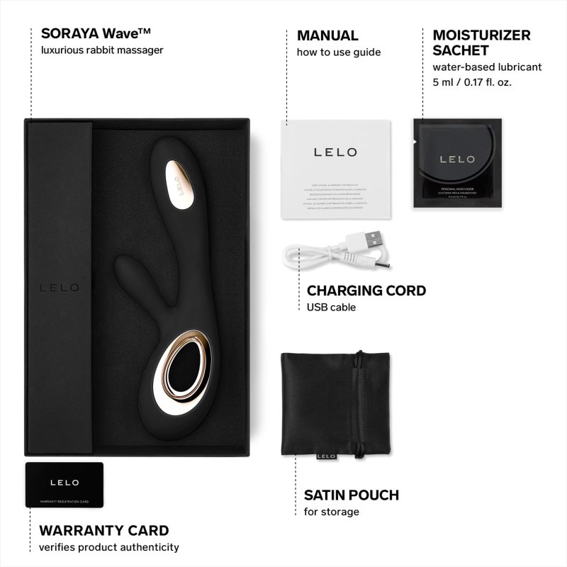 Lelo Soraya Wave vibrátor se stimulátorem klitorisu Black 21,5 cm (obrázek 4)