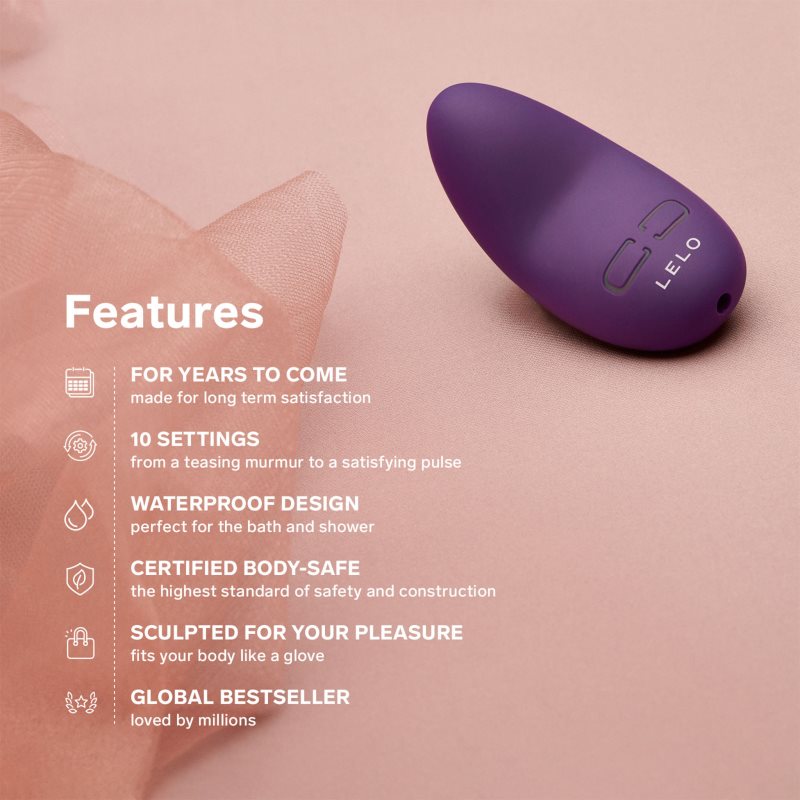 Lelo Lily 3 stimulátor Dark Plum 7,4 cm (obrázek 4)