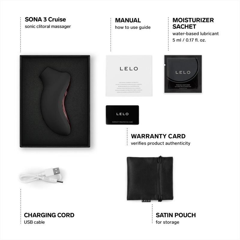 Lelo SONA 3 Cruise Klitoris-Stimulator Black 11.5 cm (Bild 5)