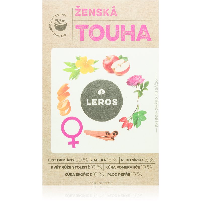 E-shop Leros Ženská touha bylinný čaj pro podporu zvýšení sexuální touhy 20x2 g