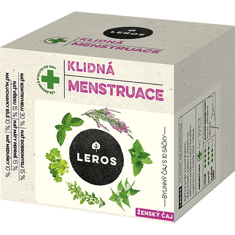 Leros Pokojná menštruácia bylinný čaj 10x1,5 g