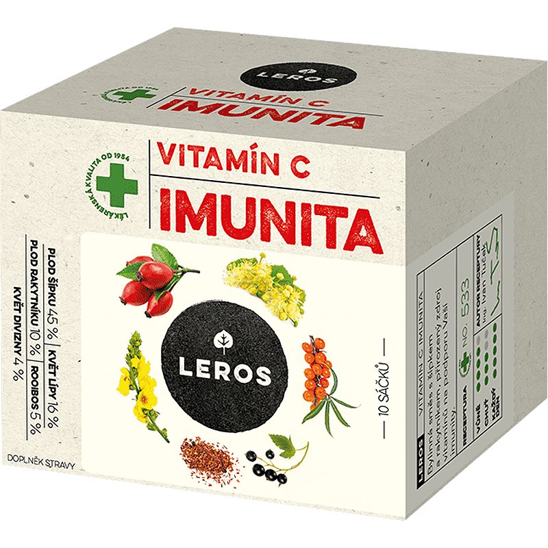 Leros Vitamín C Imunita bylinný čaj 10x2 g