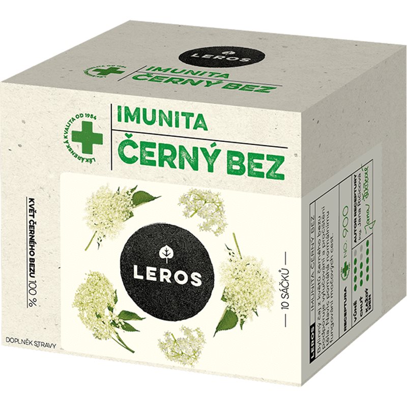 Leros Baza čierna bylinný čaj 10x1 ks