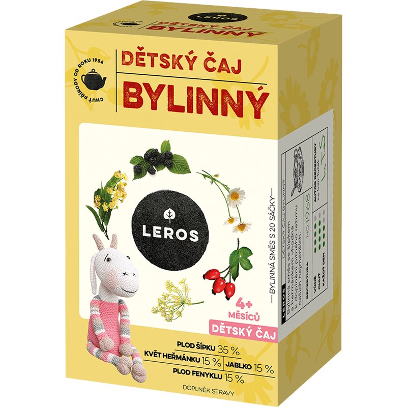 Leros Detský čaj bylinný bylinný čaj pre deti 20x1,8 g