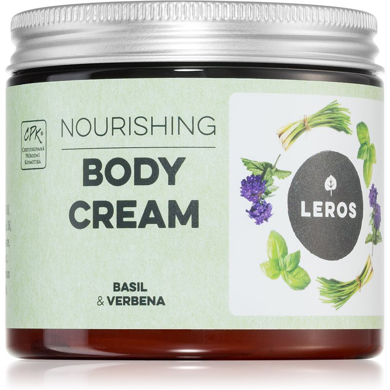 Leros Body Cream Basil & Verbena крем для тіла для живлення та зволоження 200 мл
