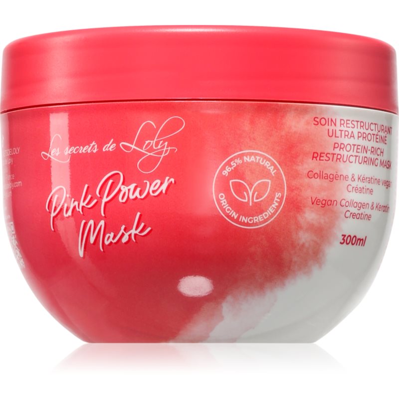 Les Secrets De Loly Pink Power Mask obnovující maska pro vlnité a kudrnaté vlasy 300 ml