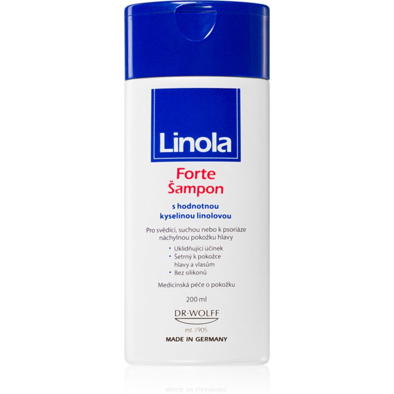 E-shop Linola Forte Shampoo zklidňující šampon pro suché vlasy a citlivou pokožku hlavy 200 ml
