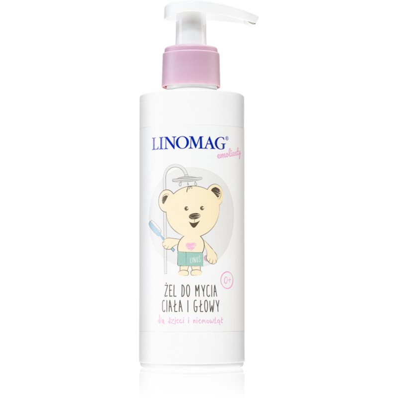 Linomag Emolienty Shampoo & Shower Gel гель для душу та шампунь 2 в 1 для дітей від народження 200 мл
