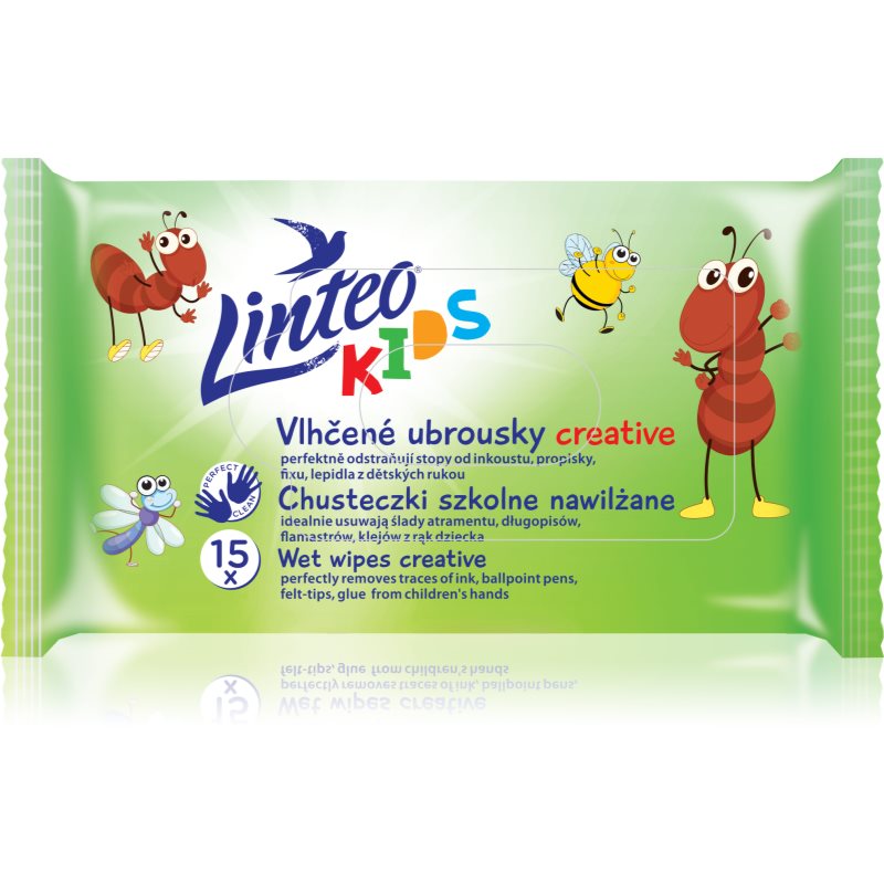 Linteo Kids Creative vlhčené ubrousky pro děti 15 ks
