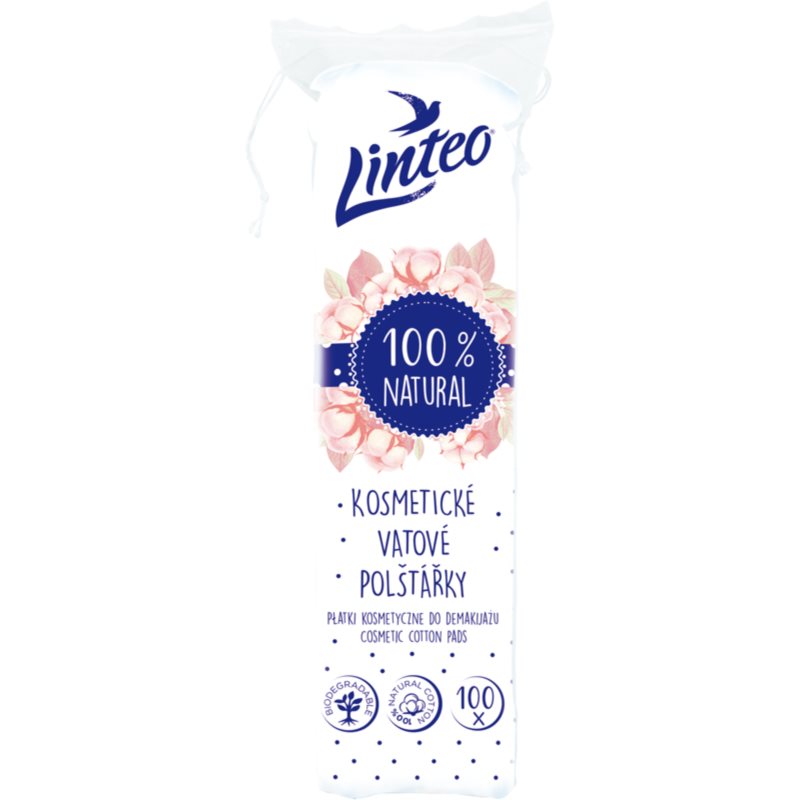 E-shop Linteo Natural Cotton Pads vatové tampónky 100 ks