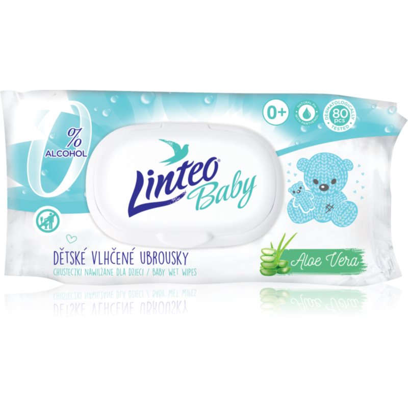 Linteo Baby Pure & Fresh finom nedves törlőkendők gyermekeknek aloe verával 80 db