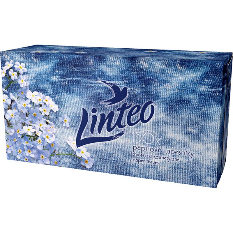Linteo Paper Tissues Two-ply Paper, 150 Pcs Per Box серветки паперові 150 кс