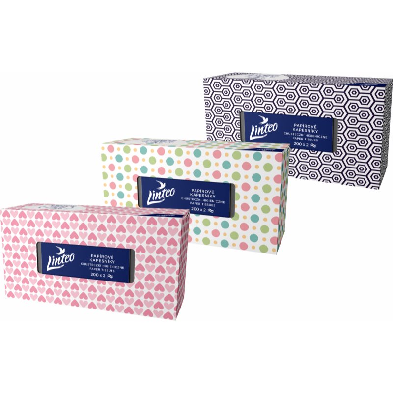 Linteo Paper Tissues Two-ply Paper, 200 pcs per box papírzsebkendő 200 db