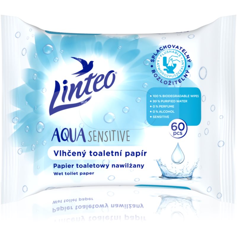 Linteo Aqua Sensitive влажна тоалетна хартия 60 бр.