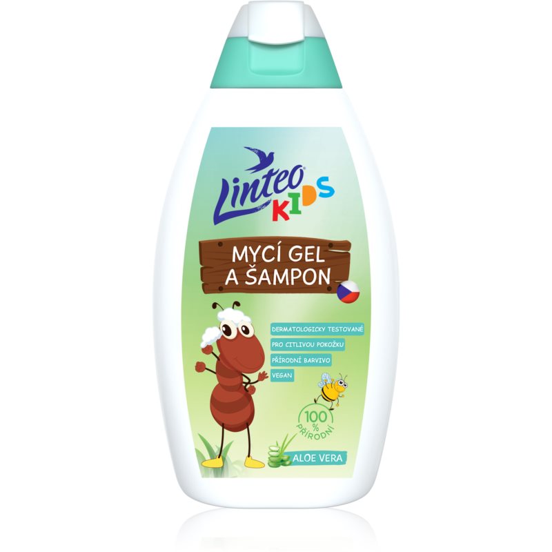 Linteo Kids Body Wash Gel and Shampoo prausimosi želė ir šampūnas kūdikiams 425 ml
