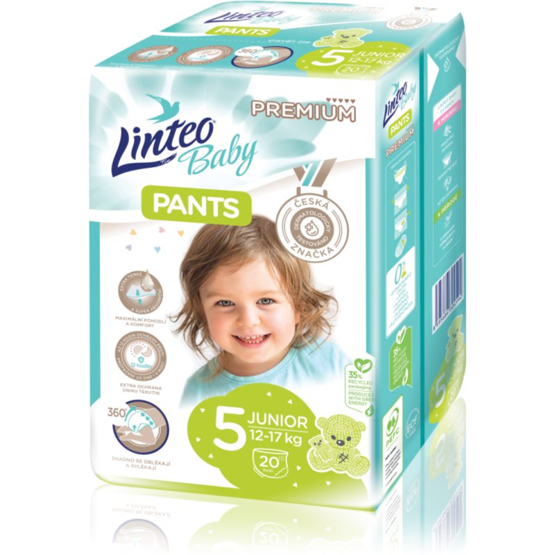 Linteo Baby Pants eldobható nadrágpelenkák Junior Premium 12-17 kg 20 db