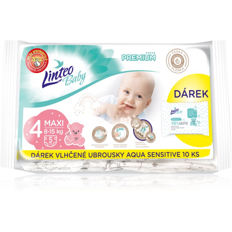 Linteo Baby Premium Maxi jednorazové plienky 8-15kg 5 ks