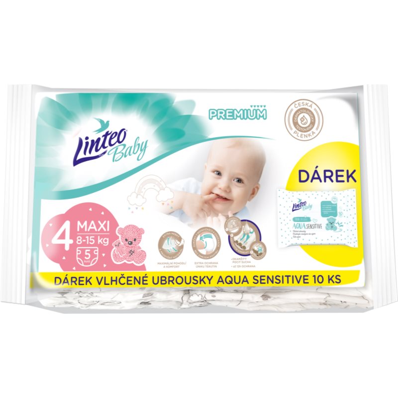 Linteo Baby Premium Maxi jednorázové pleny 8-15kg 5 ks