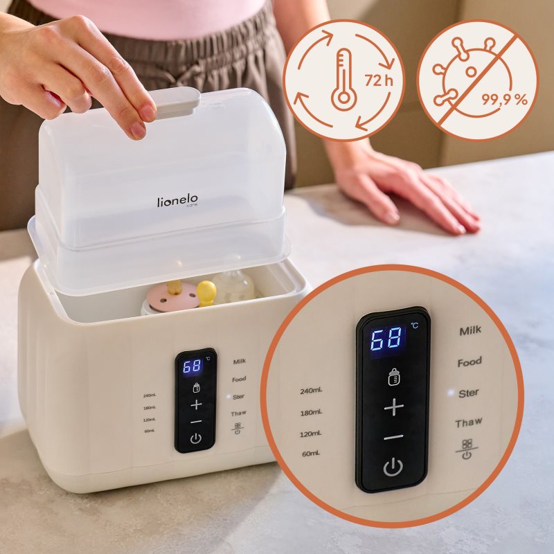 Lionelo Thermup Double White Bottle Warmer 6in1 multifunkční ohřívač kojeneckých lahví 6 v 1 1 ks (obrázek 6)