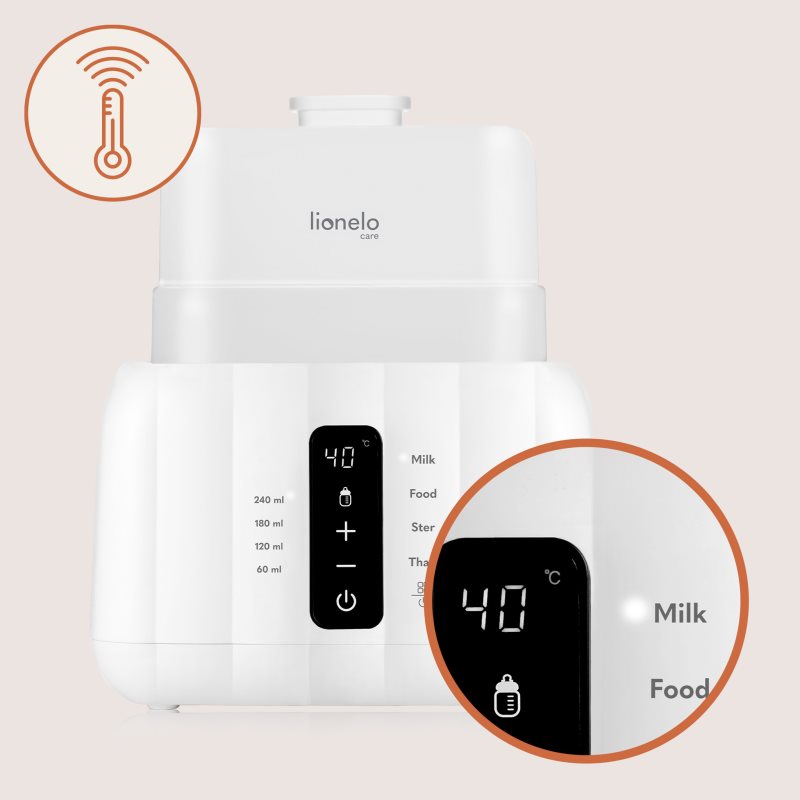 Lionelo Thermup Double White Bottle Warmer 6in1 multifunkční ohřívač kojeneckých lahví 6 v 1 1 ks (obrázek 7)