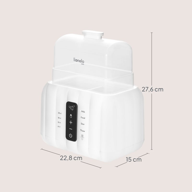 Lionelo Thermup Double White Bottle Warmer 6in1 multifunkční ohřívač kojeneckých lahví 6 v 1 1 ks (obrázek 9)