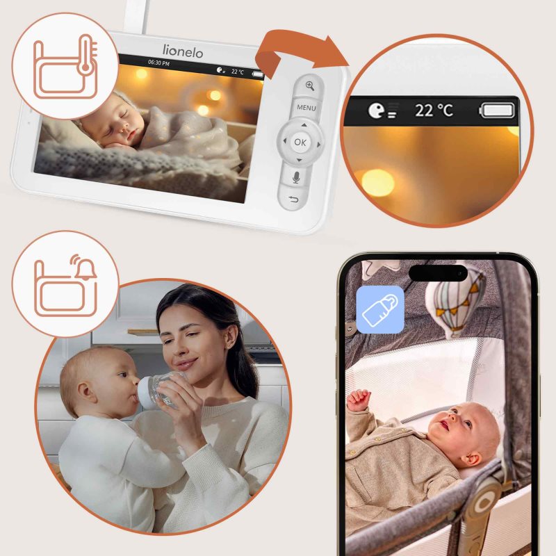 Lionelo Babyline 9.2 AI digitální video chůvička 1 ks (obrázek 6)