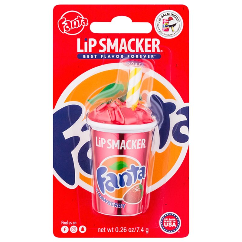 Lip Smacker Fanta Strawberry Trendy Lip Balm In A Cup Flavour Strawberry 7.4 G