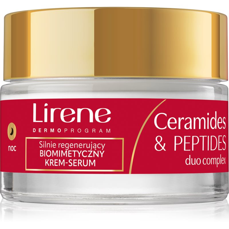 Lirene Ceramides & Peptides Duo Complex възстановяващ нощен крем с регенериращ ефект 50 мл.