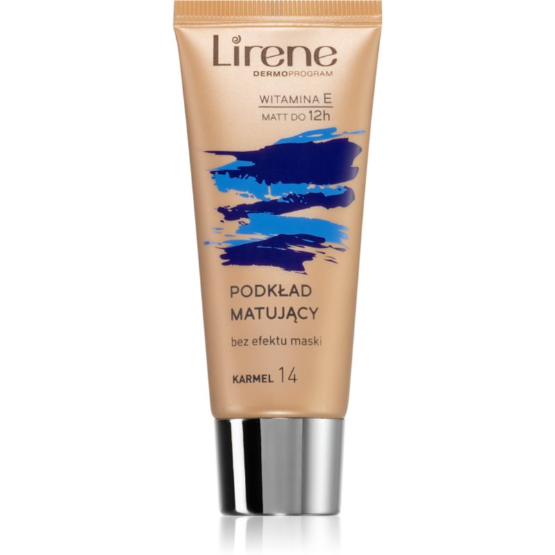 E-shop Lirene Nature Matte matující fluidní make-up pro dlouhotrvající efekt odstín 14 Caramel 30 ml