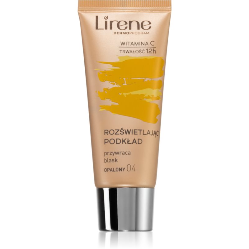 Lirene Vitamin C rozjasňujúci fluidný make-up pre dlhotrvajúci efekt odtieň 04 Tanned 30 ml