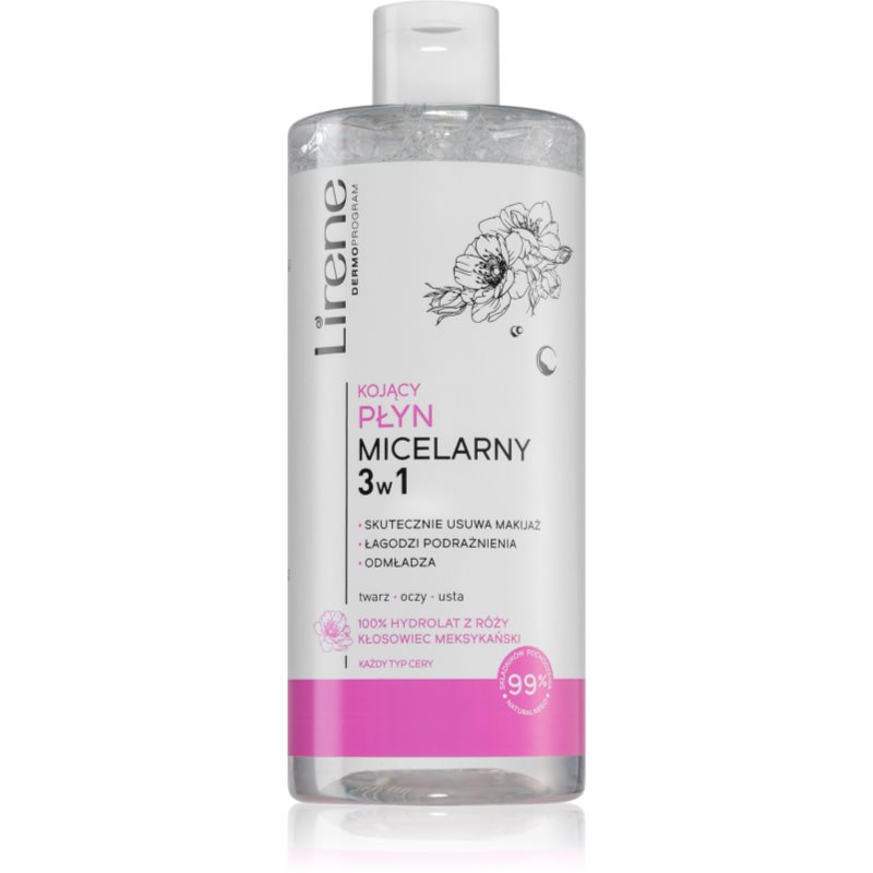 E-shop Lirene Cleansing Care Rose čisticí micelární voda 3 v 1 400 ml