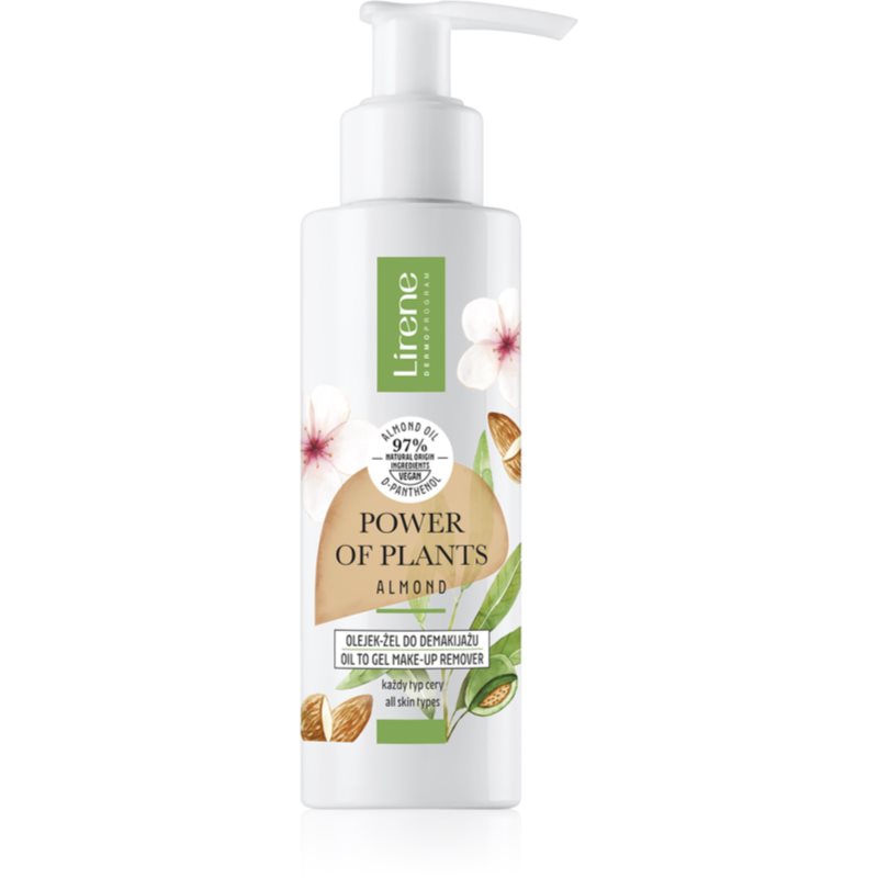 Lirene Power of Plants Almond uljni gel za čišćenje s hidratantnim učinkom 145 ml