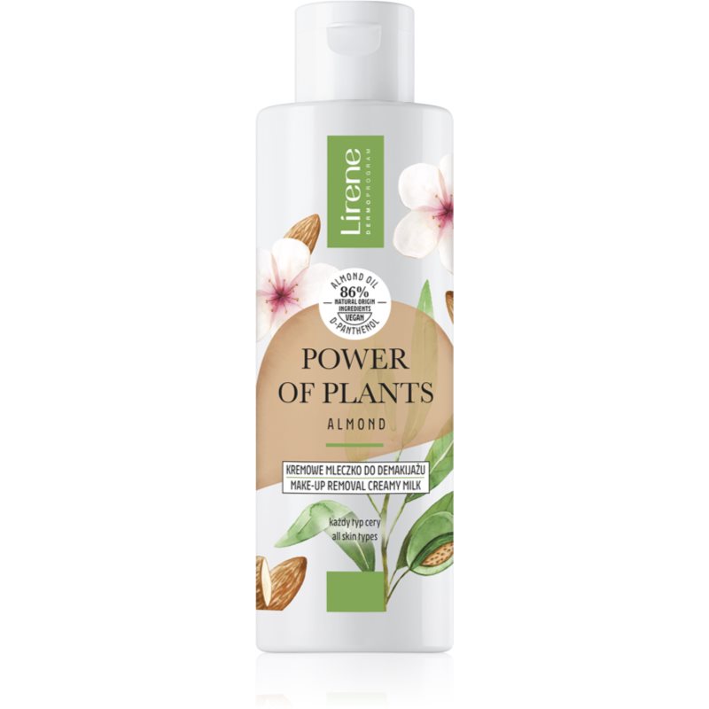 Lirene Power of Plants Almond Abschminkmilch mit glättender Wirkung 200 ml