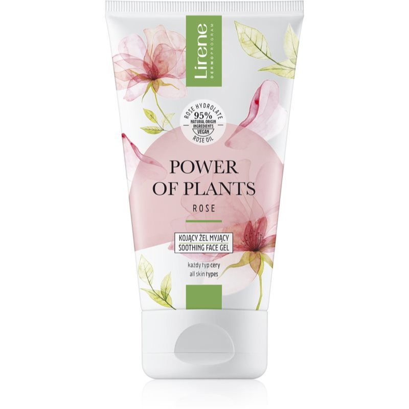 Lirene Power of Plants Rose pomirjevalni čistilni gel z vrtničnim oljem 150 ml